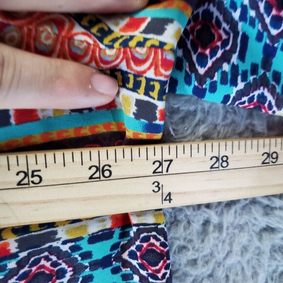 Cato Top Womens 3XL Multicolor Boho 3/4 Sleeve Lightweight V-Neck - Picture 7 of 9